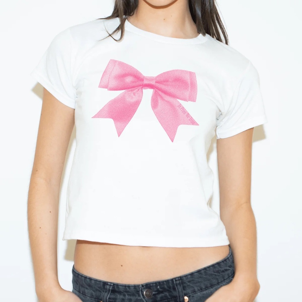 In Print We Trust Bow Tee